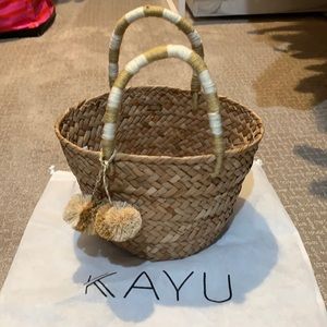 KAYU Mini St Tropez Bag in Ivory & Taupe tote